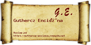 Guthercz Enciána névjegykártya
